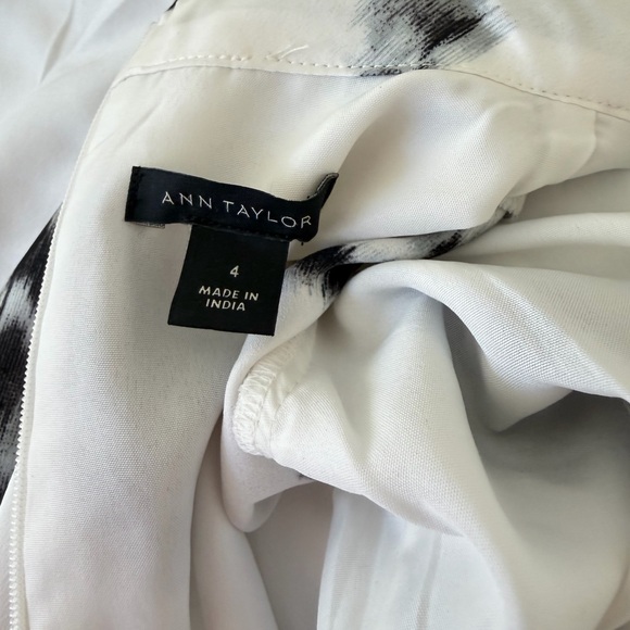 Ann Taylor’s Ikat Floral Mock Neck Flare Dress - Picture 4 of 9